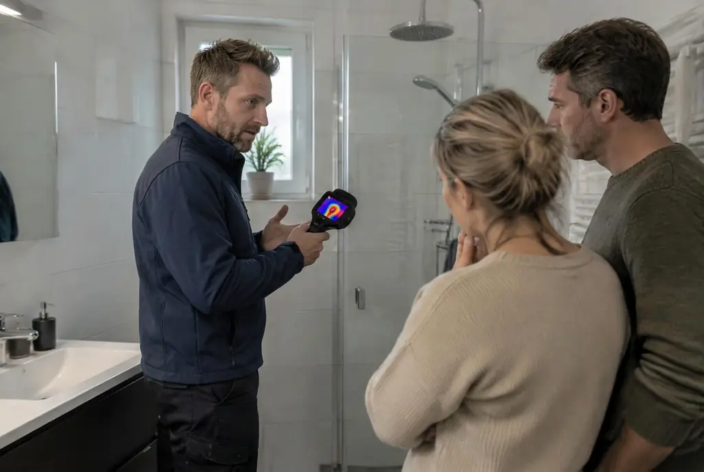 Lekdetectie Velp – specialist legt bevindingen uit aan bewoner